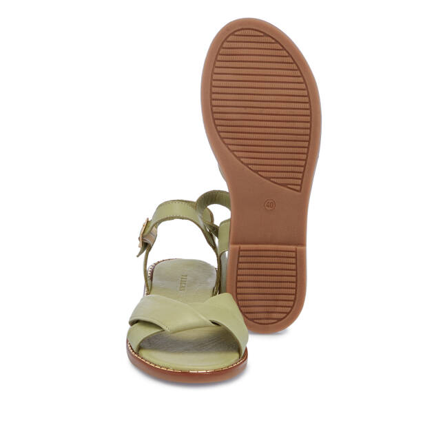 Yeşil Hakiki Deri Kadın Sandalet - K26Y1SN68581-G81 - 4