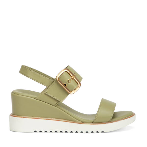 Yeşil Hakiki Deri Kadın Sandalet - K26Y1SN68586-G81 - 1