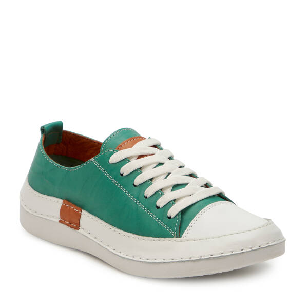 Yeşil Hakiki Deri Kadın Sneaker - K25I1AY68016-G81 - 2