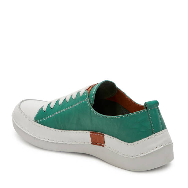 Yeşil Hakiki Deri Kadın Sneaker - K25I1AY68016-G81 - 3