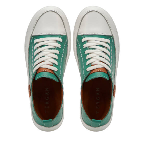 Yeşil Hakiki Deri Kadın Sneaker - K25I1AY68016-G81 - 5