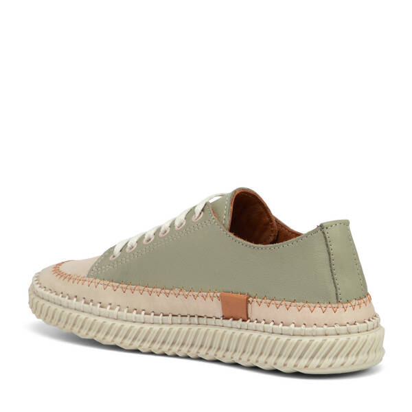 Yeşil Hakiki Deri Kadın Sneaker - K26I1AY68402-S1J - 4