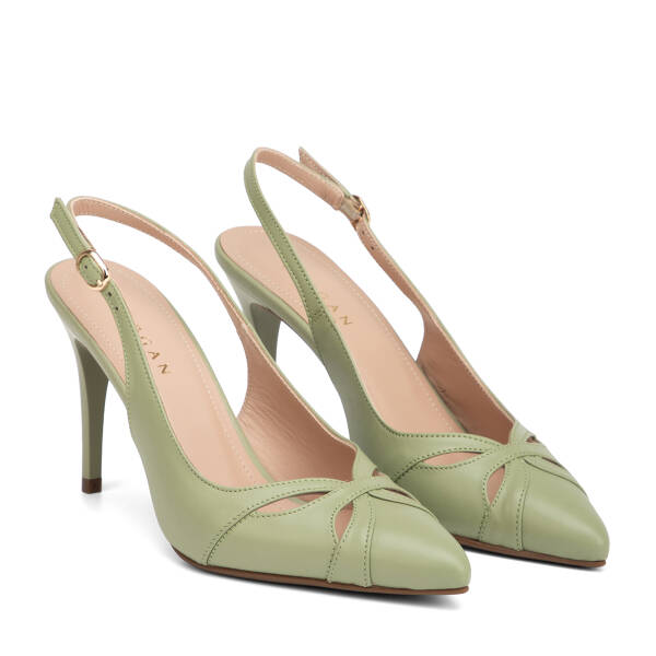 Yeşil Hakiki Deri Kadın Stiletto - K26Y1AY68386-G81 - 2