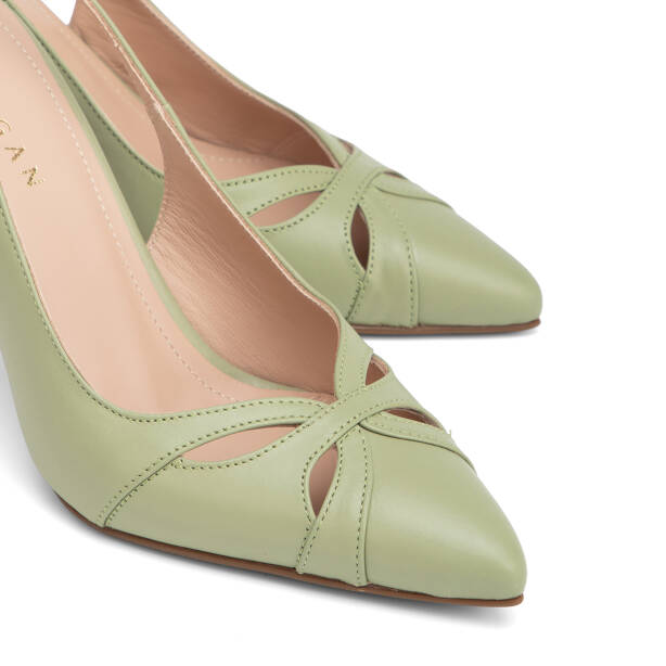Yeşil Hakiki Deri Kadın Stiletto - K26Y1AY68386-G81 - 3