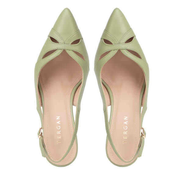 Yeşil Hakiki Deri Kadın Stiletto - K26Y1AY68386-G81 - 5