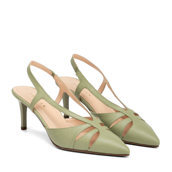 Yeşil Hakiki Deri Kadın Stiletto - K26Y1AY68389-G81 - 2