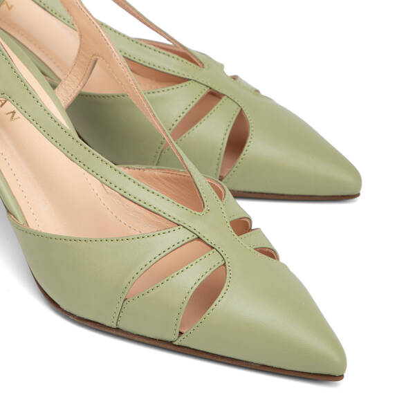 Yeşil Hakiki Deri Kadın Stiletto - K26Y1AY68389-G81 - 3