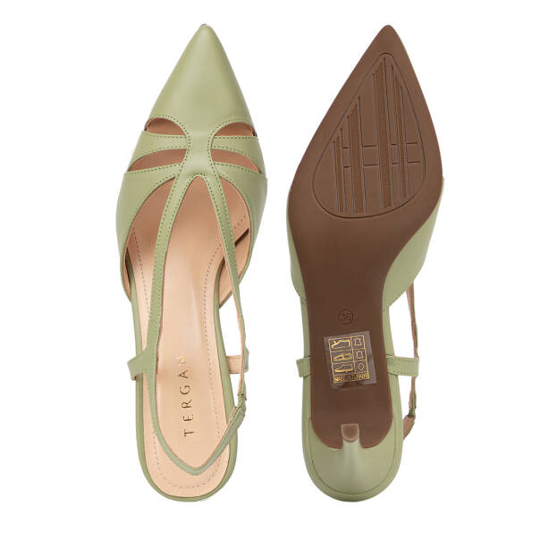 Yeşil Hakiki Deri Kadın Stiletto - K26Y1AY68389-G81 - 6