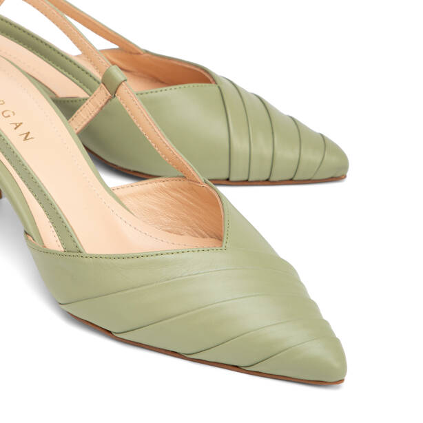 Yeşil Hakiki Deri Kadın Stiletto - K26Y1AY68393-H3B - 3