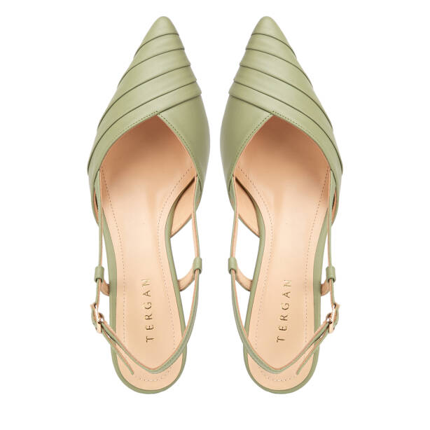 Yeşil Hakiki Deri Kadın Stiletto - K26Y1AY68393-H3B - 5