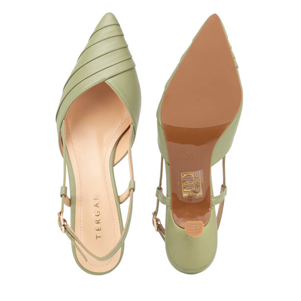 Yeşil Hakiki Deri Kadın Stiletto - K26Y1AY68393-H3B - 6