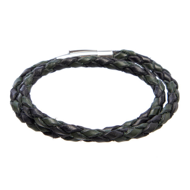 Yeşil Hakiki Deri Unisex Bileklik - U1BLK0430019-R8C 