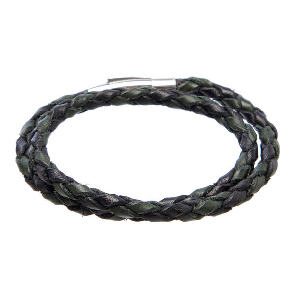 Yeşil Hakiki Deri Unisex Bileklik - U1BLK0430019-R8C - 1