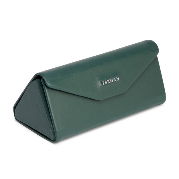 Yeşil Hakiki Deri Unisex Gözlük Kılıfı - S1GK00001677-N8U - Tergan