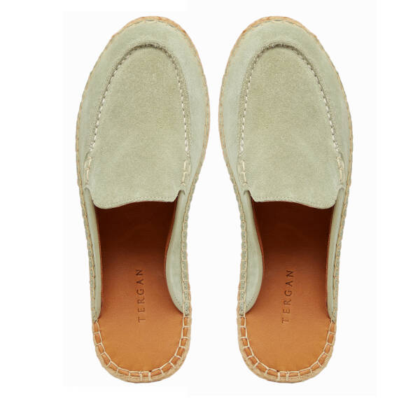 Yeşil Hakiki Süet Deri Erkek Espadril - E26Y1TR57623-V0O - 5