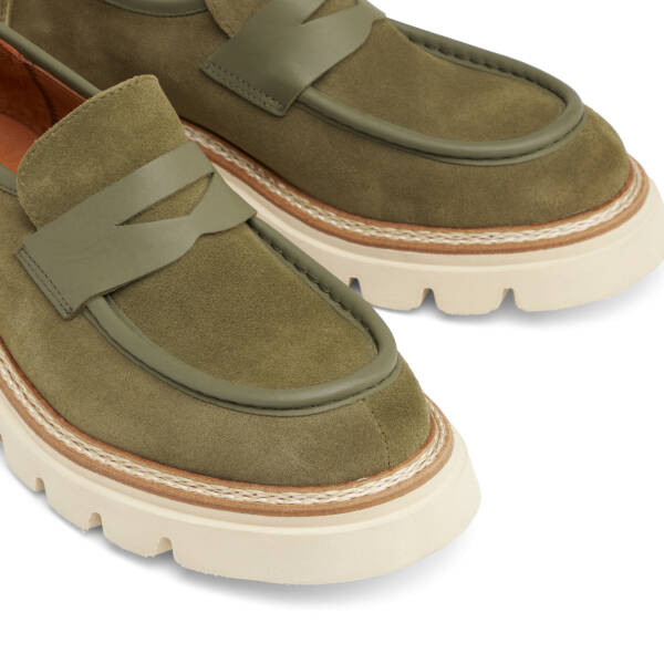 Yeşil Hakiki Süet Deri Erkek Loafer - E25I1AY57171-O48 - 3