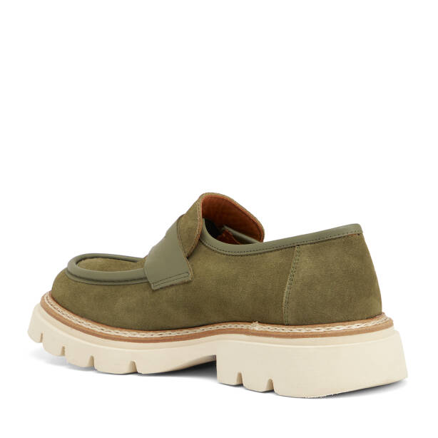 Yeşil Hakiki Süet Deri Erkek Loafer - E25I1AY57171-O48 - 4