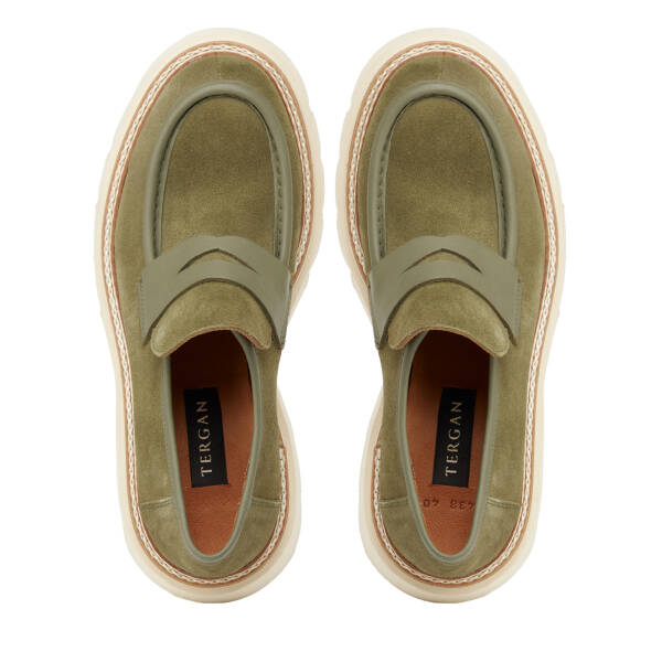 Yeşil Hakiki Süet Deri Erkek Loafer - E25I1AY57171-O48 - 5