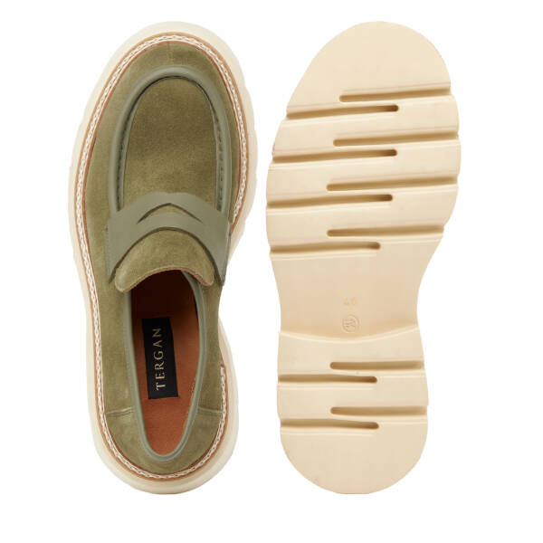 Yeşil Hakiki Süet Deri Erkek Loafer - E25I1AY57171-O48 - 6
