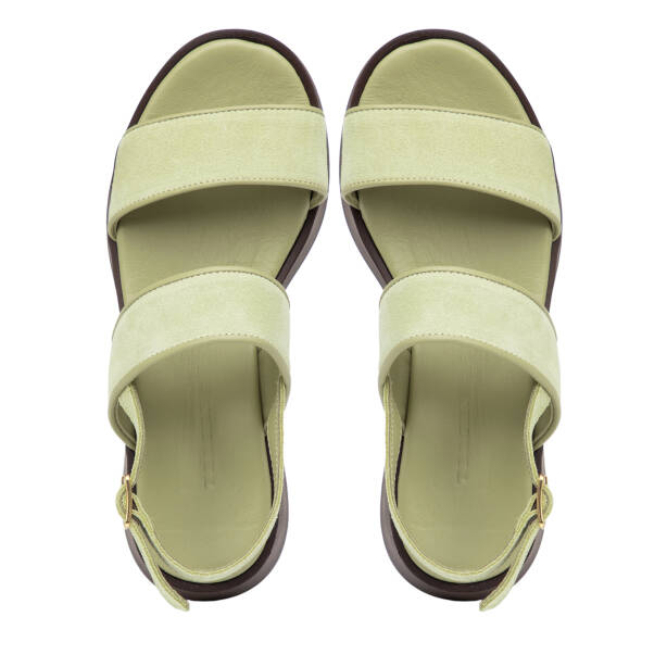 Yeşil Hakiki Süet Deri Kadın Sandalet - K26Y1SN68588-O48 - 5
