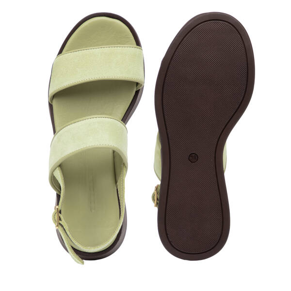 Yeşil Hakiki Süet Deri Kadın Sandalet - K26Y1SN68588-O48 - 6