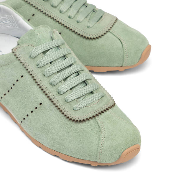 Yeşil Hakiki Süet Deri Kadın Sneaker - K25I1AY68063-S2W - 3