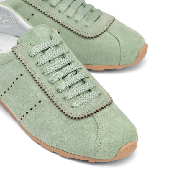 Yeşil Hakiki Süet Deri Kadın Sneaker - K25I1AY68063-S2W - 3