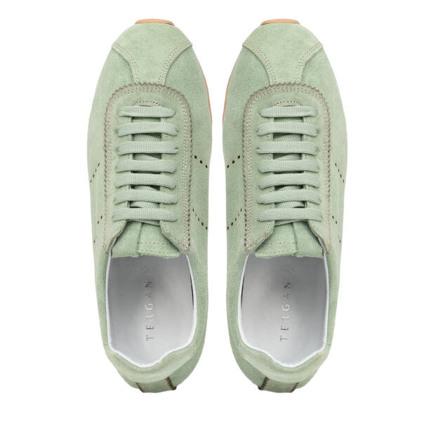 Yeşil Hakiki Süet Deri Kadın Sneaker - K25I1AY68063-S2W - 5