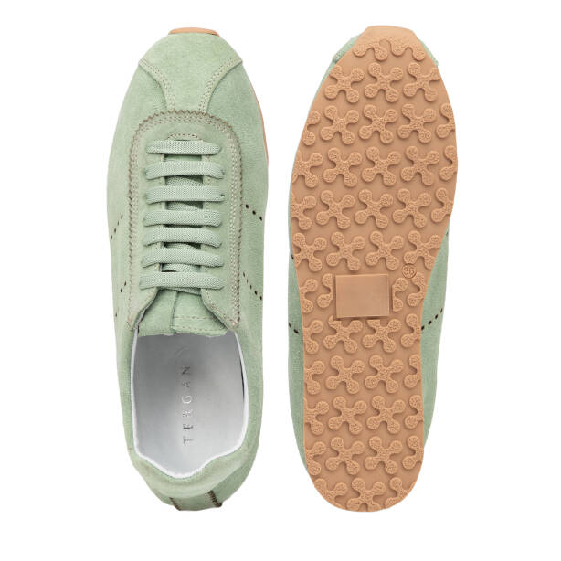 Yeşil Hakiki Süet Deri Kadın Sneaker - K25I1AY68063-S2W - 6