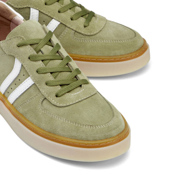 Yeşil Hakiki Süet Deri Kadın Sneaker - K26I1AY68421-V0O - 3