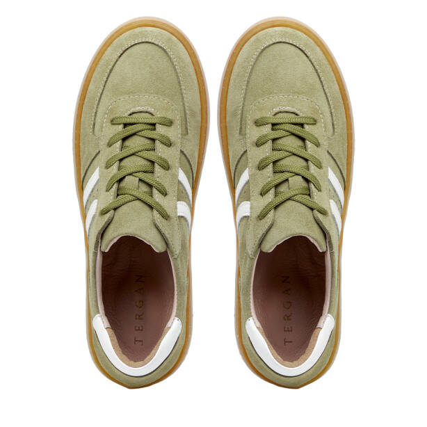 Yeşil Hakiki Süet Deri Kadın Sneaker - K26I1AY68421-V0O - 5