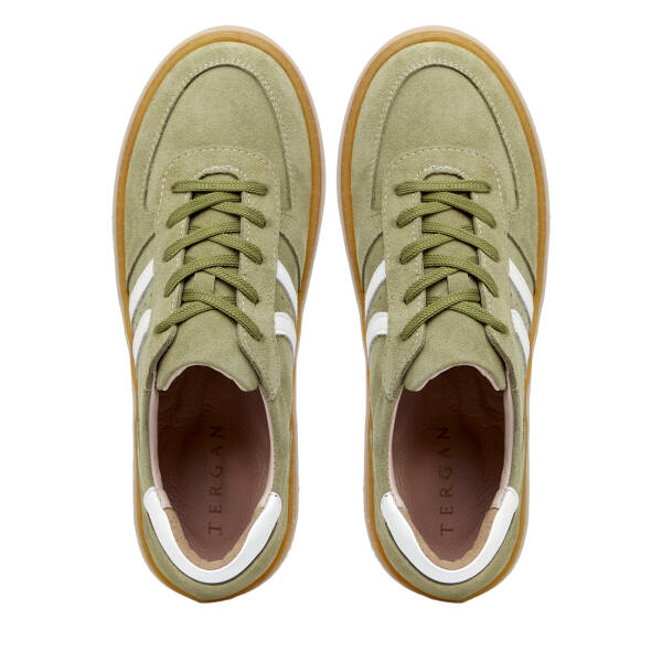 Yeşil Hakiki Süet Deri Kadın Sneaker - K26I1AY68421-V0O - 5