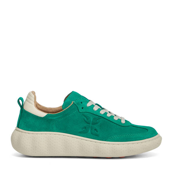 Yeşil Hakiki Süet Deri Kadın Sneaker - K26I1AY68701-O48 - 1