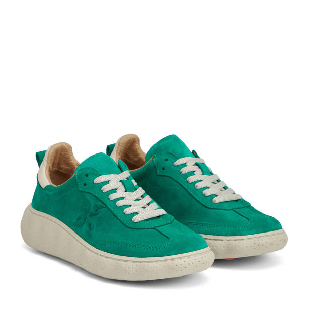 Yeşil Hakiki Süet Deri Kadın Sneaker - K26I1AY68701-O48 - 2