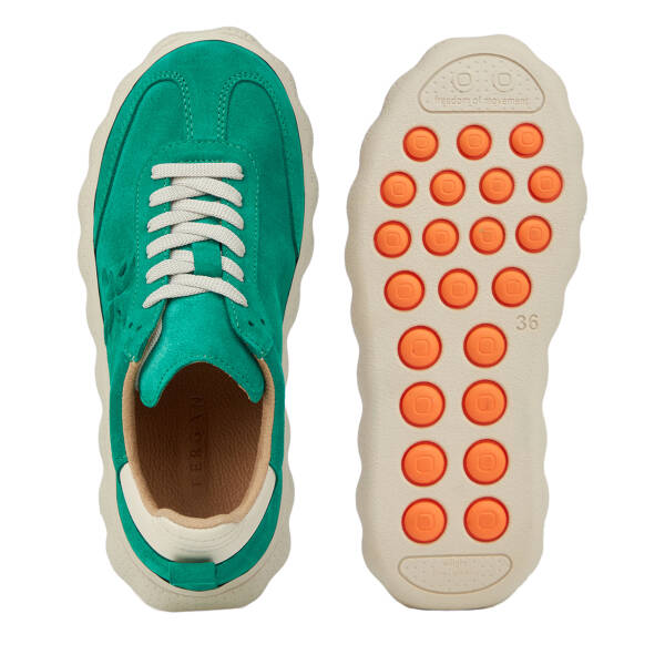 Yeşil Hakiki Süet Deri Kadın Sneaker - K26I1AY68701-O48 - 6