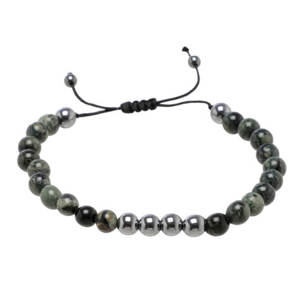 Yeşil Jasper Unisex Bileklik - U1BLK0430044-E90 - Tergan