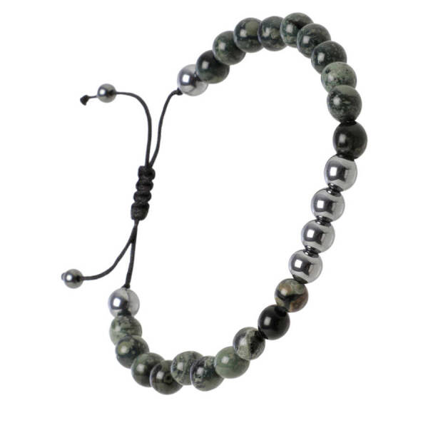 Yeşil Jasper Unisex Bileklik - U1BLK0430044-E90 - 2