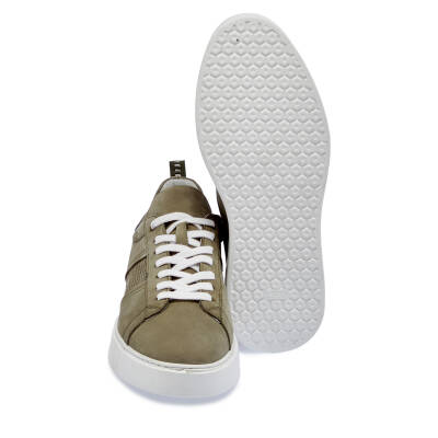 Yeşil Nubuk Deri Erkek Sneaker - E24I1AY56638-G98 - 4