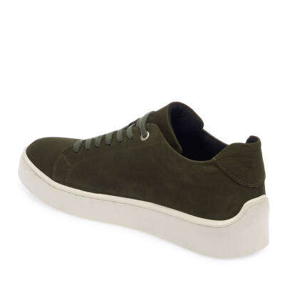  Yeşil Nubuk Deri Erkek Sneaker - E24I1AY56745-G98 - 2