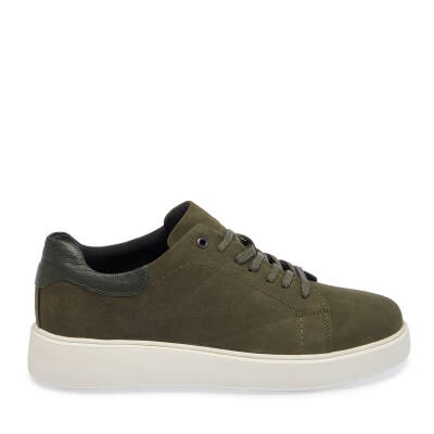  Yeşil Nubuk Deri Erkek Sneaker - E24I1AY56902-G98 - 3