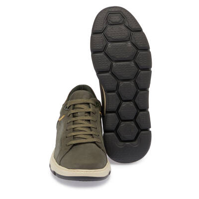  Yeşil Nubuk Deri Erkek Sneaker - E24S1AY57012-G98 - 4