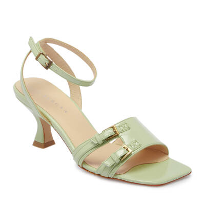 Yeşil Rugan Deri Kadın Topuklu Ayakkabı - K24Y1AY67185-B8R - 1