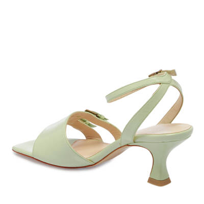 Yeşil Rugan Deri Kadın Topuklu Ayakkabı - K24Y1AY67185-B8R - 2