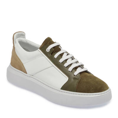 Yeşil Süet Deri Erkek Sneaker - E24I1AY56817-J86 - 1