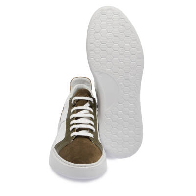 Yeşil Süet Deri Erkek Sneaker - E24I1AY56817-J86 - 4