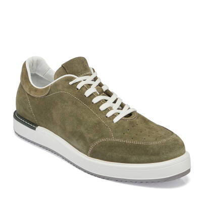 Yeşil Süet Deri Erkek Sneaker - E24I1AY56857-J86 - 1