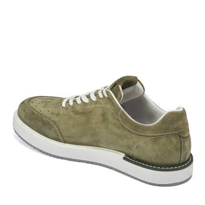 Yeşil Süet Deri Erkek Sneaker - E24I1AY56857-J86 - 2