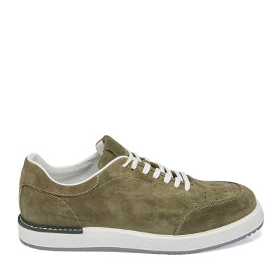 Yeşil Süet Deri Erkek Sneaker - E24I1AY56857-J86 - 3
