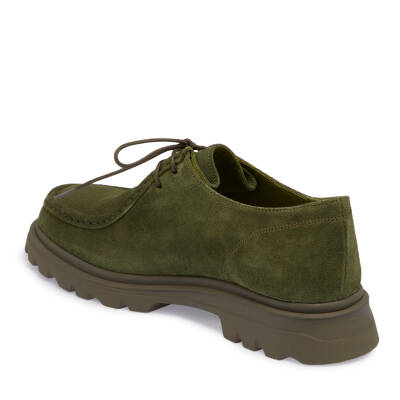  Yeşil Süet Deri Kadın Casual Ayakkabı - K24I1AY67369-J86 - 2