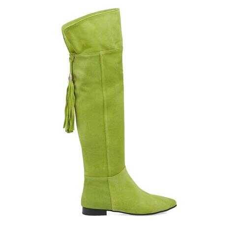 Yeşil Süet Deri Kadın Klasik Çizme - K23K1CM66989-O48 - 3
